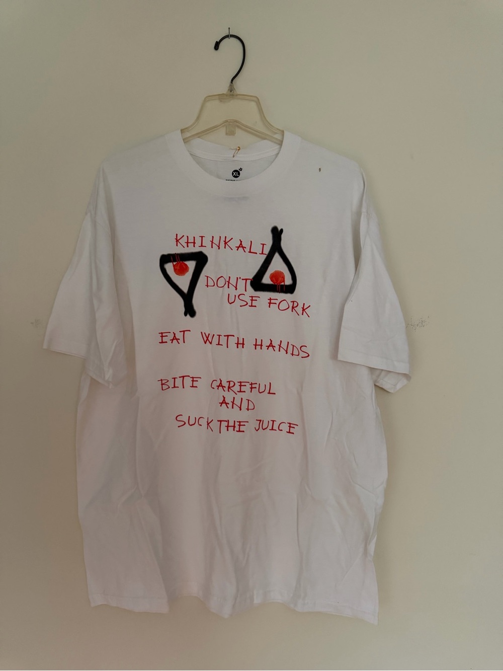 Graphic White Khinkali Tee - Casual Men’s Shirt